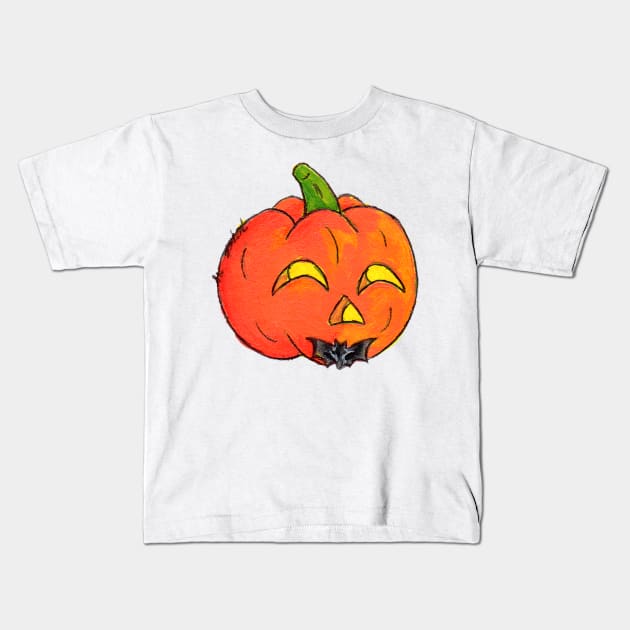 Pumpkin Groom Kids T-Shirt by KristenOKeefeArt
